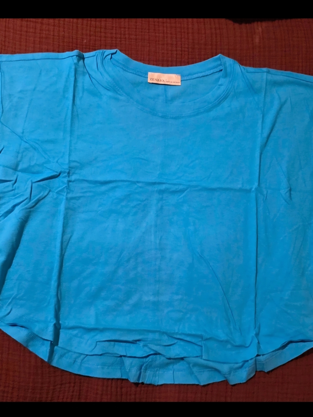 Zenana Outfitters Bright Turquoise Short Sleeve Tee